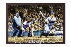 Lou Gehrig Batting New York Yankees Old Stadium 1MC1 Oil Painting Art Print
