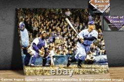 Lou Gehrig Batting New York Yankees Old Stadium 1MC1 Oil Painting Art Print