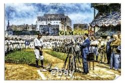 Lou Gehrig Farewell Address New York Yankees Old Stadium 1MC1 Painting Art Print