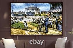 Lou Gehrig Farewell Address New York Yankees Old Stadium 1MC1 Painting Art Print