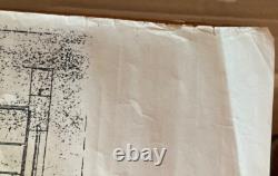 MICKEY MANTLE #7 SIGNED New York Yankee Stadium 1927 Blueprint 36 X 36 100% auth