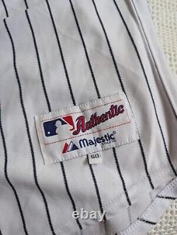 MLB Majestic Authentic New York Yankees Jeter Stadium Patch Baseball Jersey Sz60