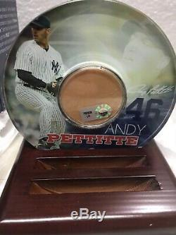 MLB New York Yankees Drink Coaster Set (4) The Core Four with Yankee Stadium Dirt