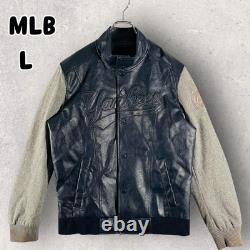 MLB Unused York Yankees Stadium Jacket Leather Size L Vintage Condition