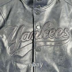 MLB Unused York Yankees Stadium Jacket Leather Size L Vintage Condition