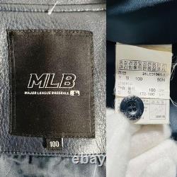 MLB Unused York Yankees Stadium Jacket Leather Size L Vintage Condition