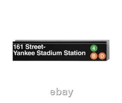 MTA Yankee Stadium Metal Subway Sign Black / O/S