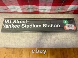 MTA Yankee Stadium Metal Subway Sign Black / O/S