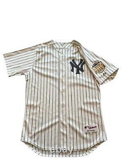 Majestic Authentic #2 New York Yankees 2008 Stadium Patch MLB Jersey White 48