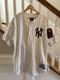 Majestic New York Yankees Babe Ruth #3 Pinstripe Jersey 2xl Yankee Stadium Patch