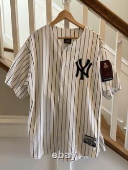 Majestic New York Yankees Babe Ruth #3 Pinstripe Jersey 2XL Yankee Stadium Patch