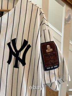 Majestic New York Yankees Babe Ruth #3 Pinstripe Jersey 2XL Yankee Stadium Patch