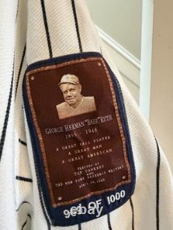 Majestic New York Yankees Babe Ruth #3 Pinstripe Jersey 2XL Yankee Stadium Patch