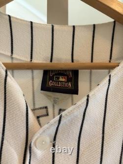 Majestic New York Yankees Babe Ruth #3 Pinstripe Jersey 2XL Yankee Stadium Patch