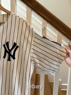 Majestic New York Yankees Babe Ruth #3 Pinstripe Jersey 2XL Yankee Stadium Patch