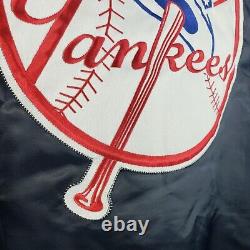 Majestic New York Yankees Stadium Jacket Men's Size XL Black x Red Embroidered
