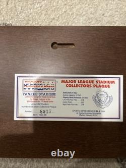 Major League Stadium Collector Plaque Yankee Stadium