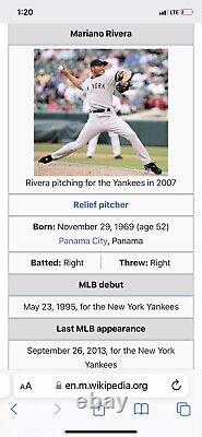 Mariano Rivera Last Final Career Game Pitched Ticket 9/26/2013 Yankee Stadium