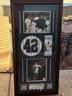 Mariano Rivera NY Yankees Final Game With Stadium Ticket Framed Photo 19x39