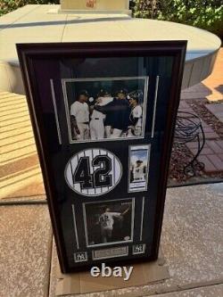 Mariano Rivera NY Yankees Final Game With Stadium Ticket Framed Photo 19x39