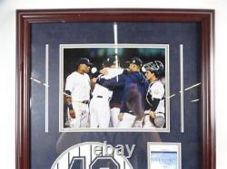 Mariano Rivera NY Yankees Final Game With Stadium Ticket Framed Photo 19x39