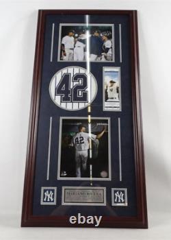 Mariano Rivera NY Yankees Final Game With Stadium Ticket Framed Photo 19x39