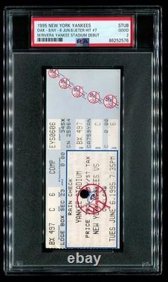 Mariano Rivera Yankee Stadium Debut 1995 PSA Ticket New York Yankees