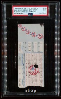 Mariano Rivera Yankee Stadium Debut PSA Ticket 1995 New York Yankees MLB PSA 2