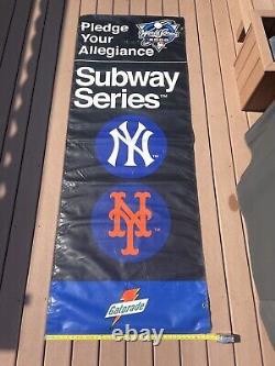 Mets Yankees 2000 World Series Subway Series Shea Stadium Used Banner