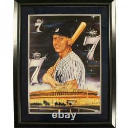 Mickey Mantle #7 Yankee Stadium Framed 32x26 Artwork By Robert Stephen Simon
