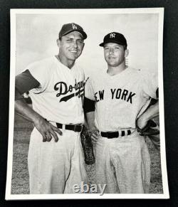 Mickey Mantle & Gil Hodges 1960 Yankees Stadium Original Vintage File Photo