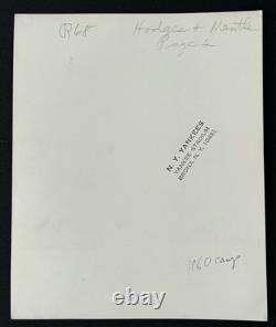 Mickey Mantle & Gil Hodges 1960 Yankees Stadium Original Vintage File Photo