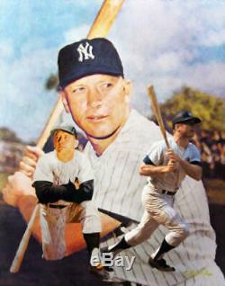 Mickey Mantle NY Yankees New York MLB Baseball Stadium Art 02 8x10 48x36