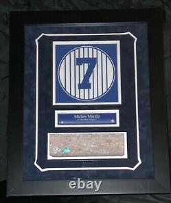 Mickey Mantle New York Yankees Stadium Brick Framed Monument Park Steiner Mlb