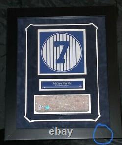 Mickey Mantle New York Yankees Stadium Brick Framed Monument Park Steiner Mlb