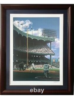 Mickey Mantle Roger Maris Yankee Stadium 18x24 Framed Purdom Signed Litho LE