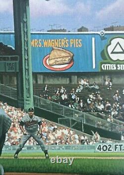 Mickey Mantle Roger Maris Yankee Stadium 18x24 Framed Purdom Signed Litho LE