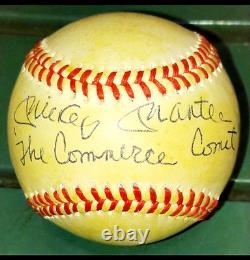 Mickey Mantle Signed Auto Autographed Baseball New York Yankees Stadium READ