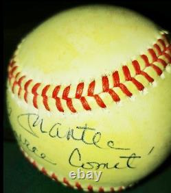Mickey Mantle Signed Auto Autographed Baseball New York Yankees Stadium READ