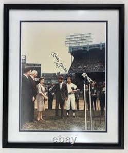 Mickey Mantle Signed Photograph With Robert Kennedy Jr At Yankee Stadium