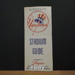 Mid Century MLB New York Yankees 1950s Yankee Stadium Guide Mickey Mantle