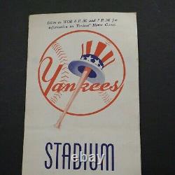 Mid Century MLB New York Yankees 1950s Yankee Stadium Guide Mickey Mantle