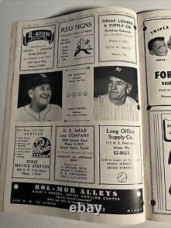 NEW YORK YANKEES BOSTON RED SOCKS 1950 PROGRAM Excellent Condition Miami Stadium