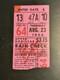New York Yankees Game Ticket Yankee Stadium- Dh Aug 23, 1954 Mantle Hr #164