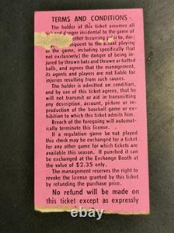 NEW YORK YANKEES Game Ticket Yankee Stadium- D/H Aug 23, 1956 MANTLE HR #164