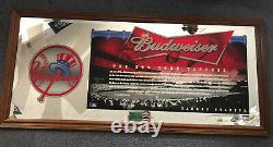 NEW YORK Yankees STADIUM BUDWEISER BAR MIRROR 2006 MLB Beer 43x21