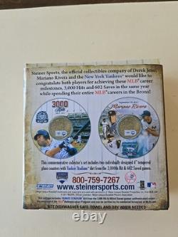 NIB Mint Derek Jeter / Mariano Riviera Yankees Stadium-Dirt Coaster Set, 2011
