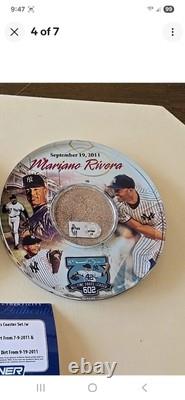 NIB Mint Derek Jeter / Mariano Riviera Yankees Stadium-Dirt Coaster Set, 2011