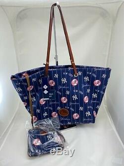 NWT Dooney & Bourke MLB New York Yankees Addison Tote & Stadium Wristlet $348