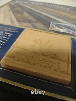 NYYankees 8x10 Plaque with GameUsed HomeDugout Bench from OriginalYankee Stadium